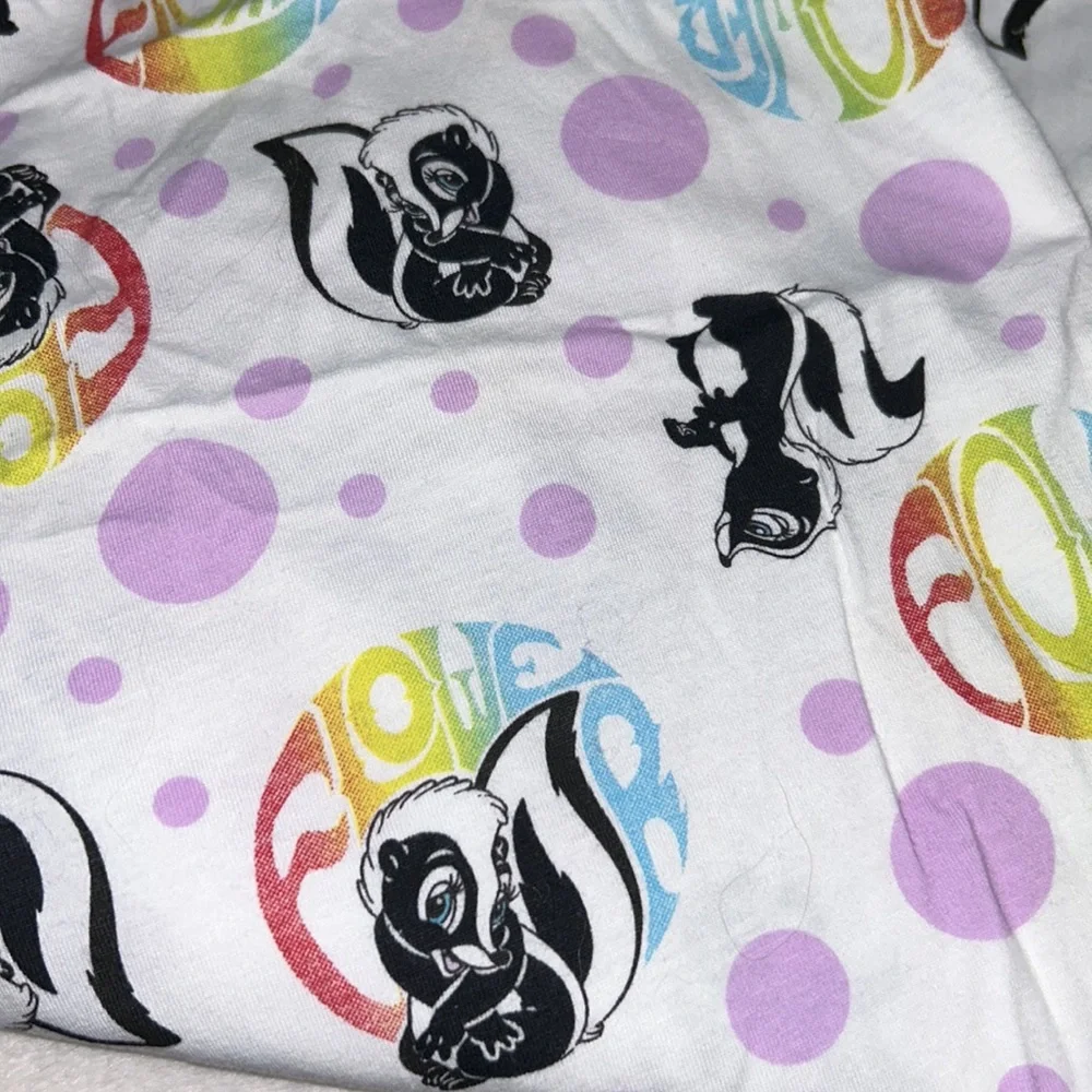 Large Disney 100% cotton flower Bambi pajama capri pants